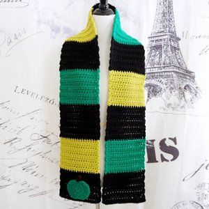 Poison Apple Striped Crochet Scarf